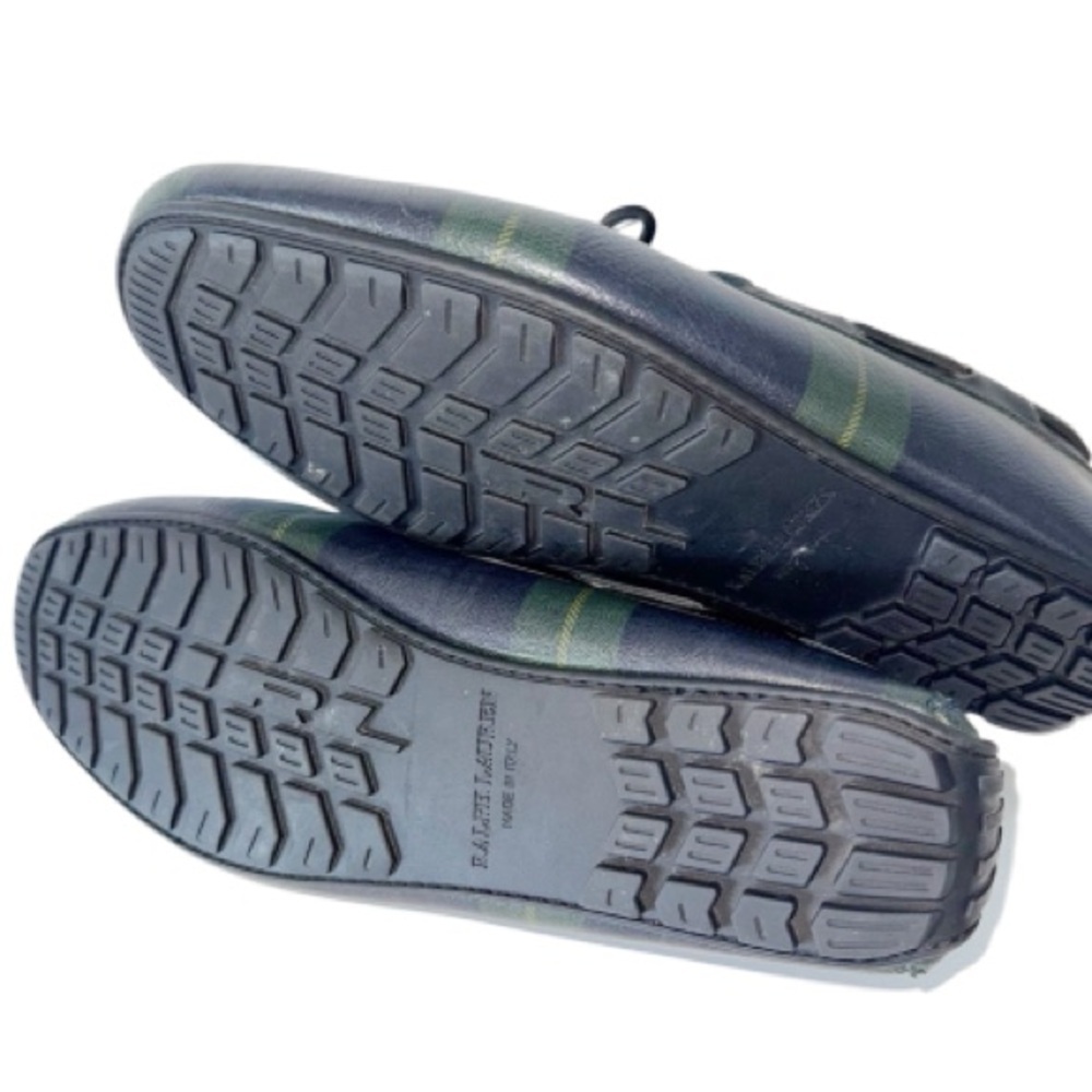 Ralph Lauren Men’s Blackwatch Plaid Leather Driver Loafers Sz 11 Made in Italy - Picture 8 of 12